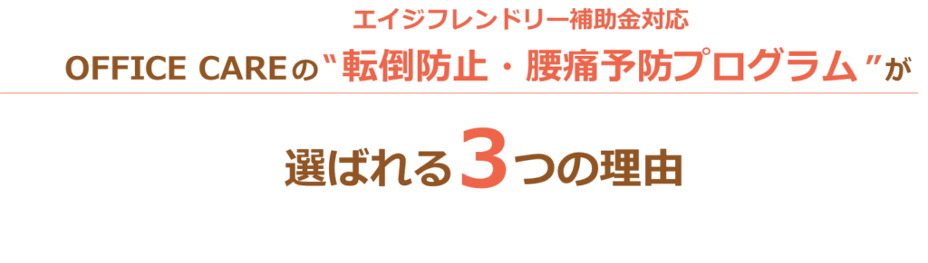 エイジフレンドリー補助金対応-転倒防止-腰痛予防